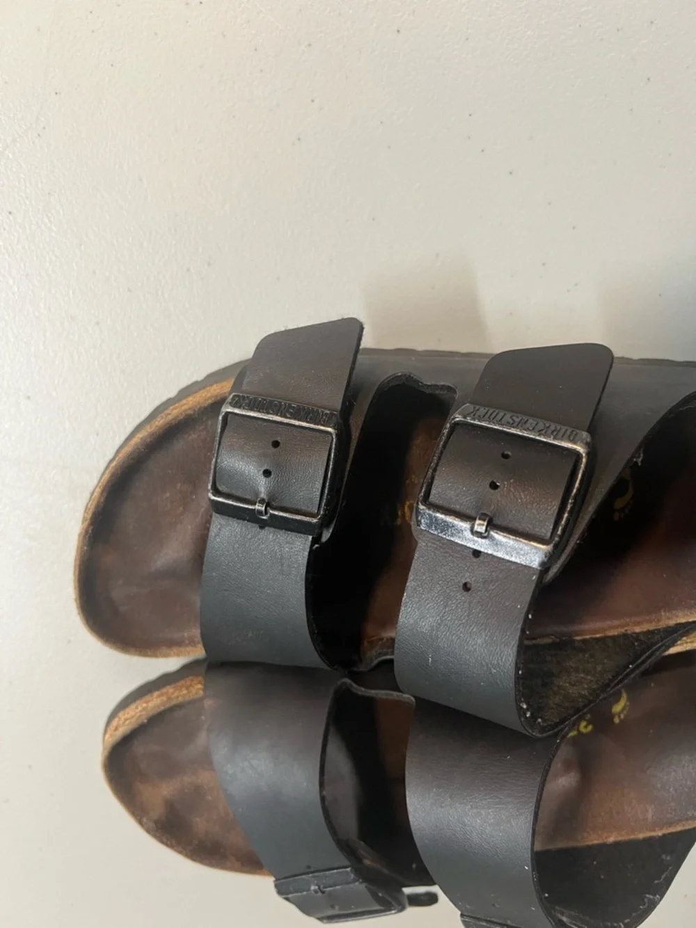 Birkenstock Arizona Black Sandals Women’s 37 EU 240 Leather Cork Footbed - Picture 5 of 10